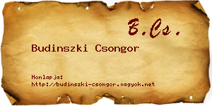 Budinszki Csongor névjegykártya